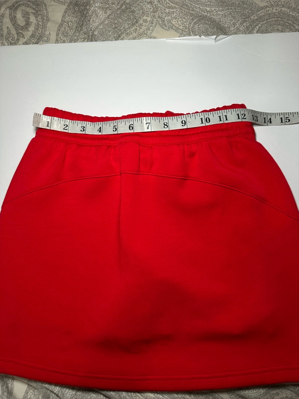 SPANX Women’s Red Air Essentials Knit Mini 15" Drawstring Waist Skort- Size XS - Picture 4 of 10